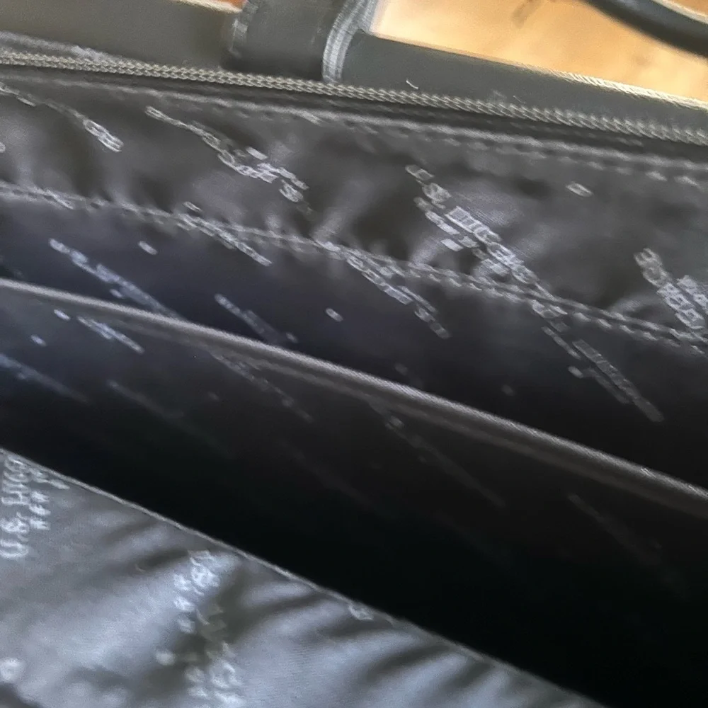 US LUGGAGE leather briefcase black